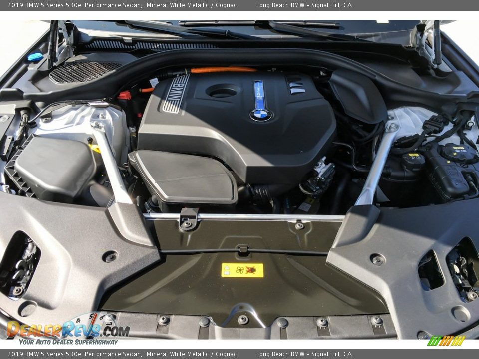 2019 BMW 5 Series 530e iPerformance Sedan Mineral White Metallic / Cognac Photo #8