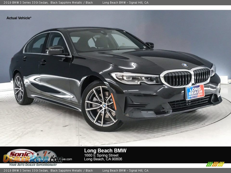2019 BMW 3 Series 330i Sedan Black Sapphire Metallic / Black Photo #1