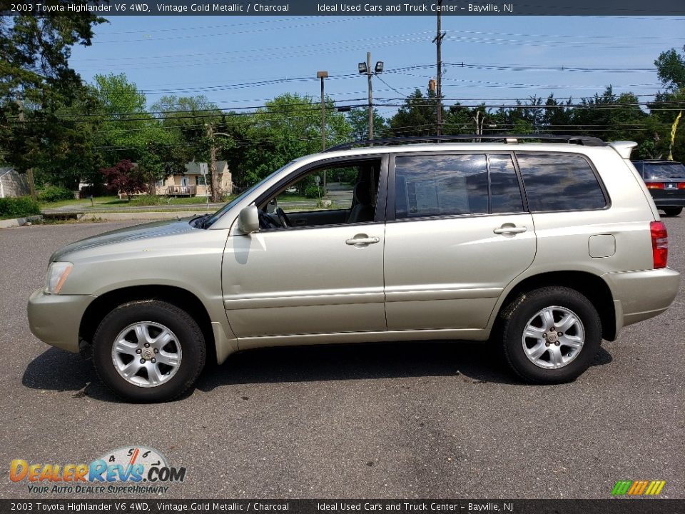 2003 Toyota Highlander V6 4WD Vintage Gold Metallic / Charcoal Photo #4