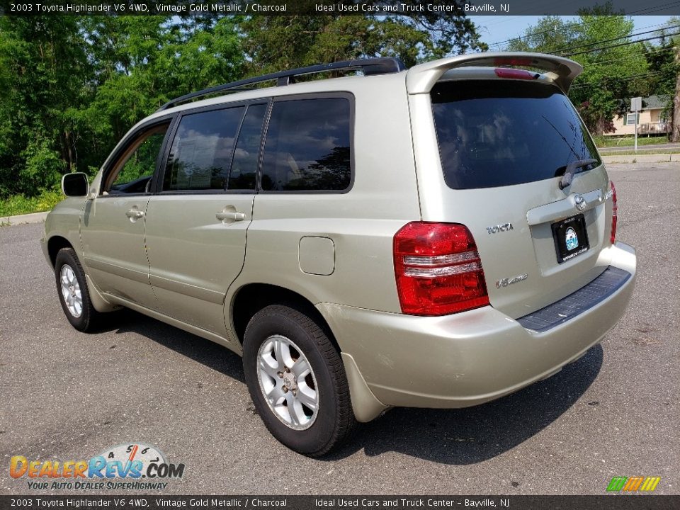 2003 Toyota Highlander V6 4WD Vintage Gold Metallic / Charcoal Photo #5