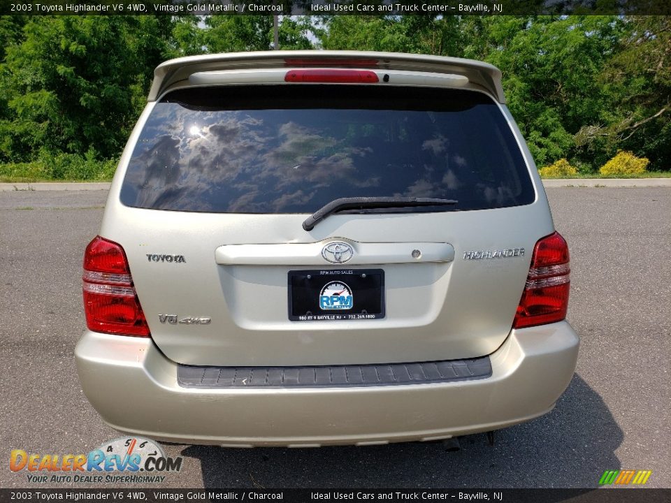 2003 Toyota Highlander V6 4WD Vintage Gold Metallic / Charcoal Photo #6