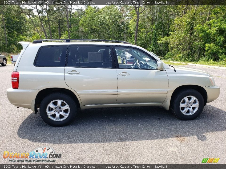 2003 Toyota Highlander V6 4WD Vintage Gold Metallic / Charcoal Photo #8