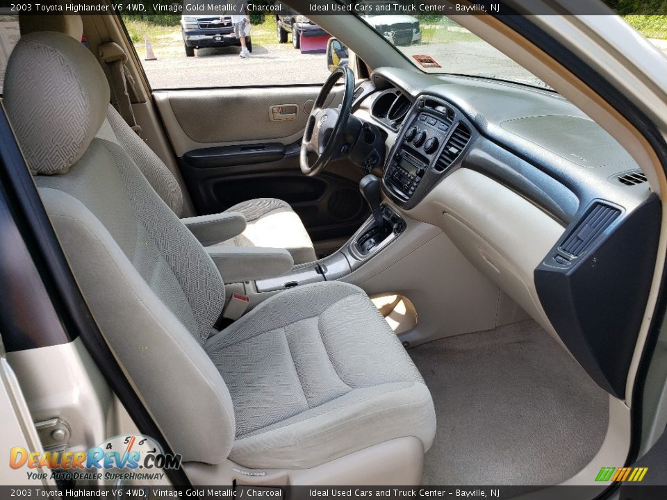 2003 Toyota Highlander V6 4WD Vintage Gold Metallic / Charcoal Photo #11