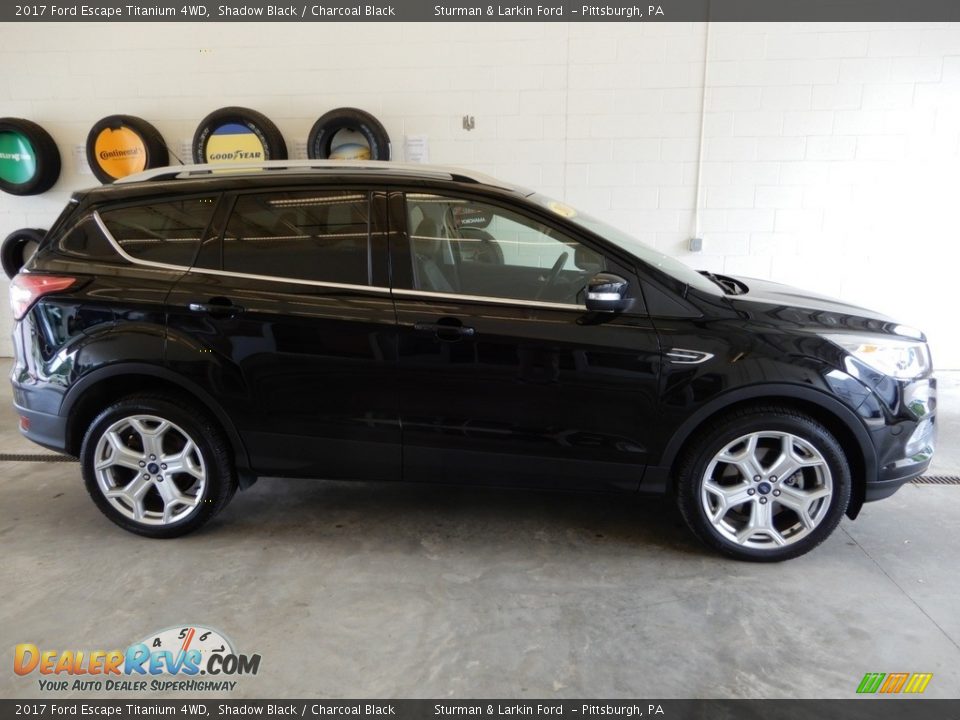 2017 Ford Escape Titanium 4WD Shadow Black / Charcoal Black Photo #3