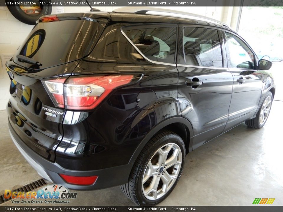 2017 Ford Escape Titanium 4WD Shadow Black / Charcoal Black Photo #4