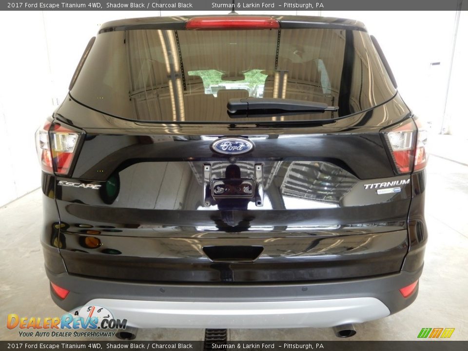 2017 Ford Escape Titanium 4WD Shadow Black / Charcoal Black Photo #6