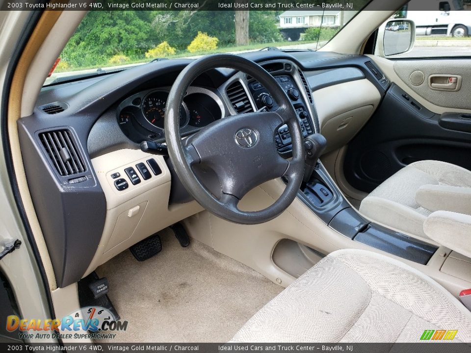 2003 Toyota Highlander V6 4WD Vintage Gold Metallic / Charcoal Photo #20