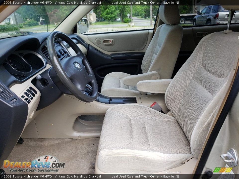 2003 Toyota Highlander V6 4WD Vintage Gold Metallic / Charcoal Photo #21