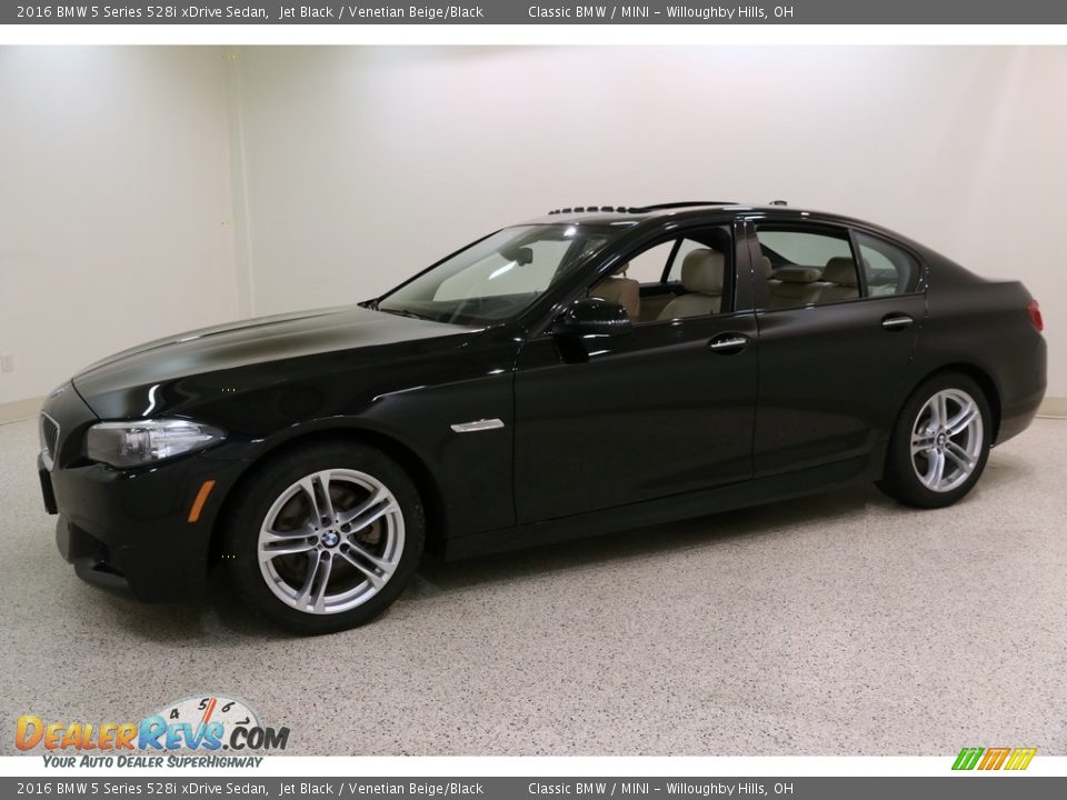2016 BMW 5 Series 528i xDrive Sedan Jet Black / Venetian Beige/Black Photo #3