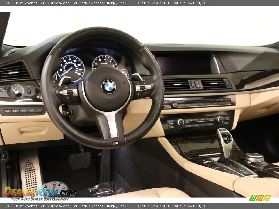 2016 BMW 5 Series 528i xDrive Sedan Jet Black / Venetian Beige/Black Photo #6