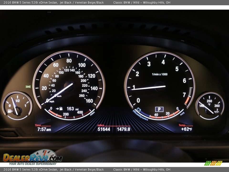 2016 BMW 5 Series 528i xDrive Sedan Jet Black / Venetian Beige/Black Photo #8