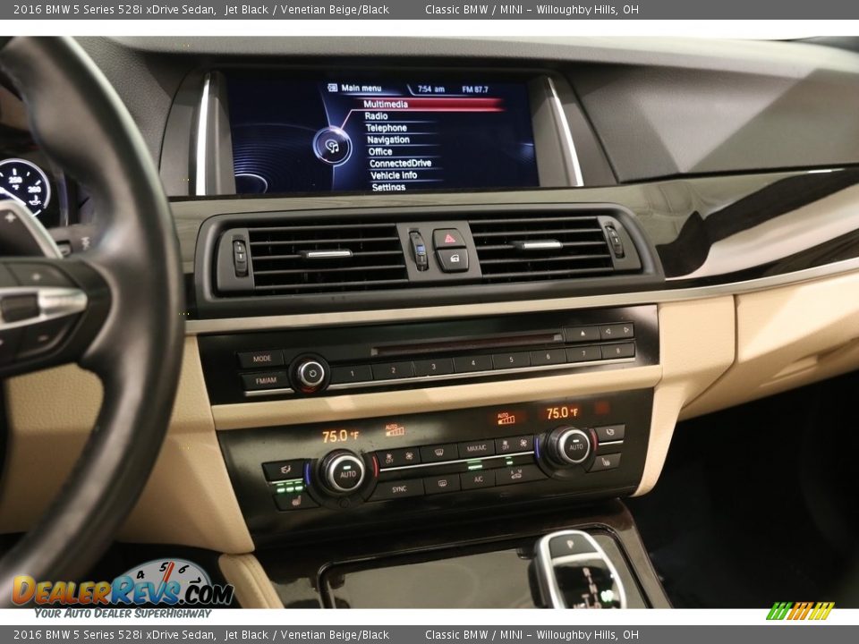 2016 BMW 5 Series 528i xDrive Sedan Jet Black / Venetian Beige/Black Photo #9