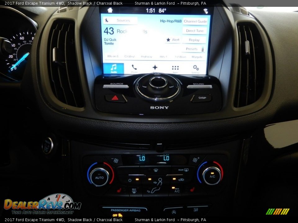 2017 Ford Escape Titanium 4WD Shadow Black / Charcoal Black Photo #24