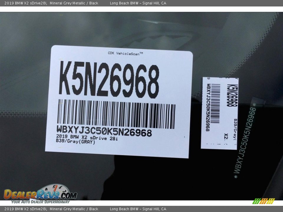 2019 BMW X2 sDrive28i Mineral Grey Metallic / Black Photo #12