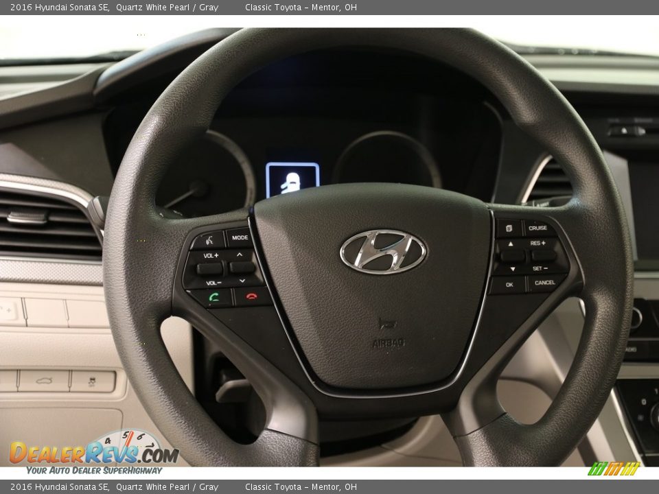 2016 Hyundai Sonata SE Quartz White Pearl / Gray Photo #6