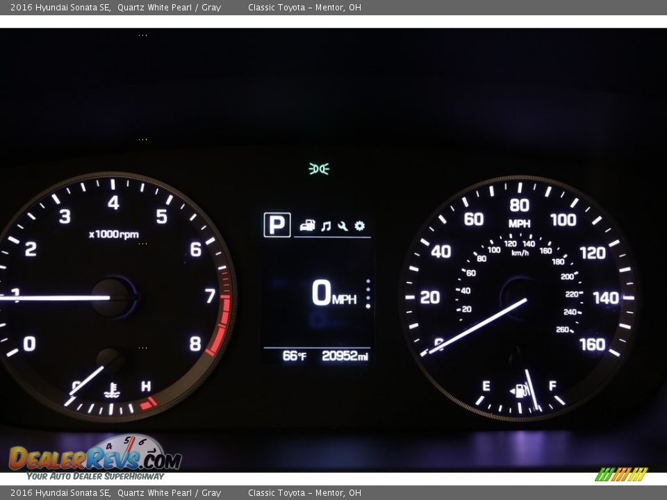 2016 Hyundai Sonata SE Quartz White Pearl / Gray Photo #7