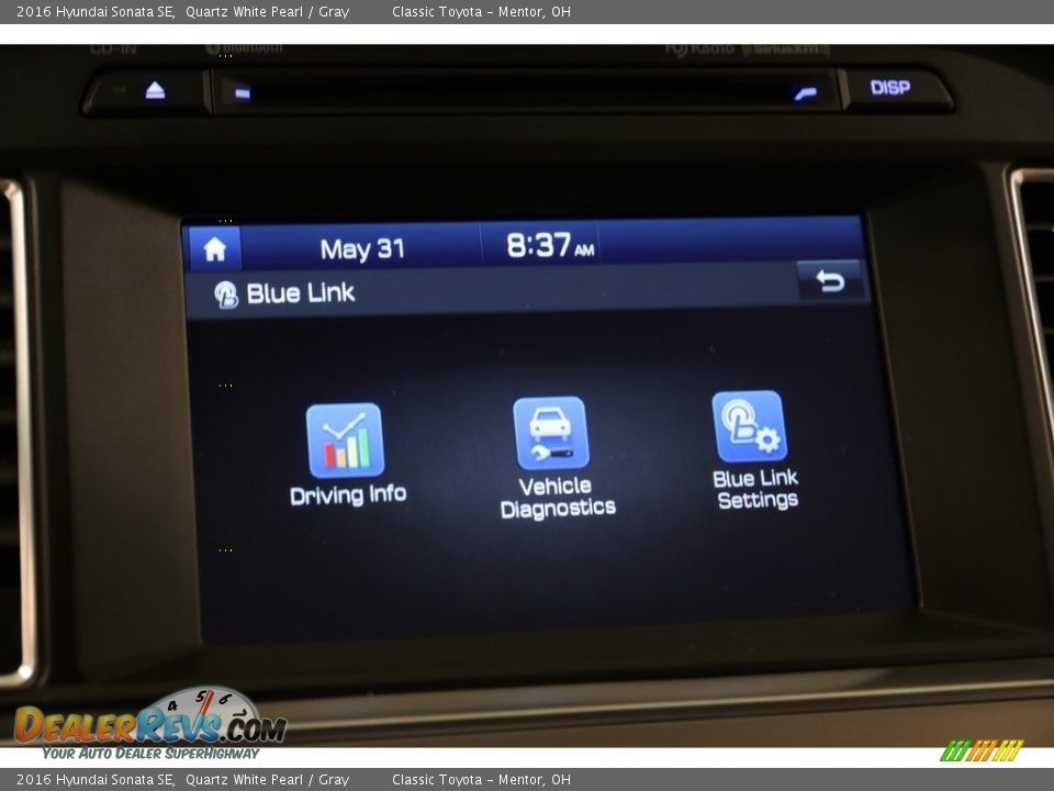 2016 Hyundai Sonata SE Quartz White Pearl / Gray Photo #12