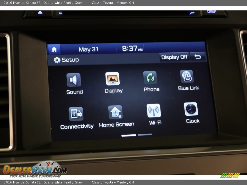 2016 Hyundai Sonata SE Quartz White Pearl / Gray Photo #13