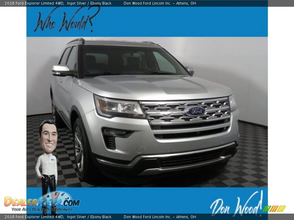 2018 Ford Explorer Limited 4WD Ingot Silver / Ebony Black Photo #1