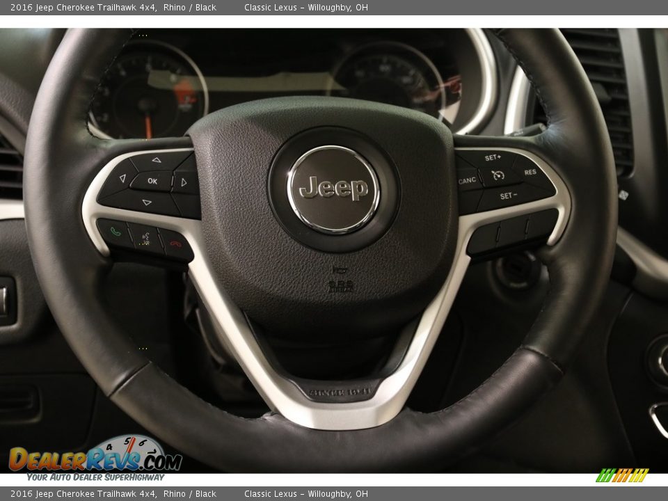 2016 Jeep Cherokee Trailhawk 4x4 Rhino / Black Photo #8