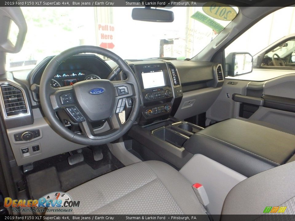 2019 Ford F150 XLT SuperCab 4x4 Blue Jeans / Earth Gray Photo #8
