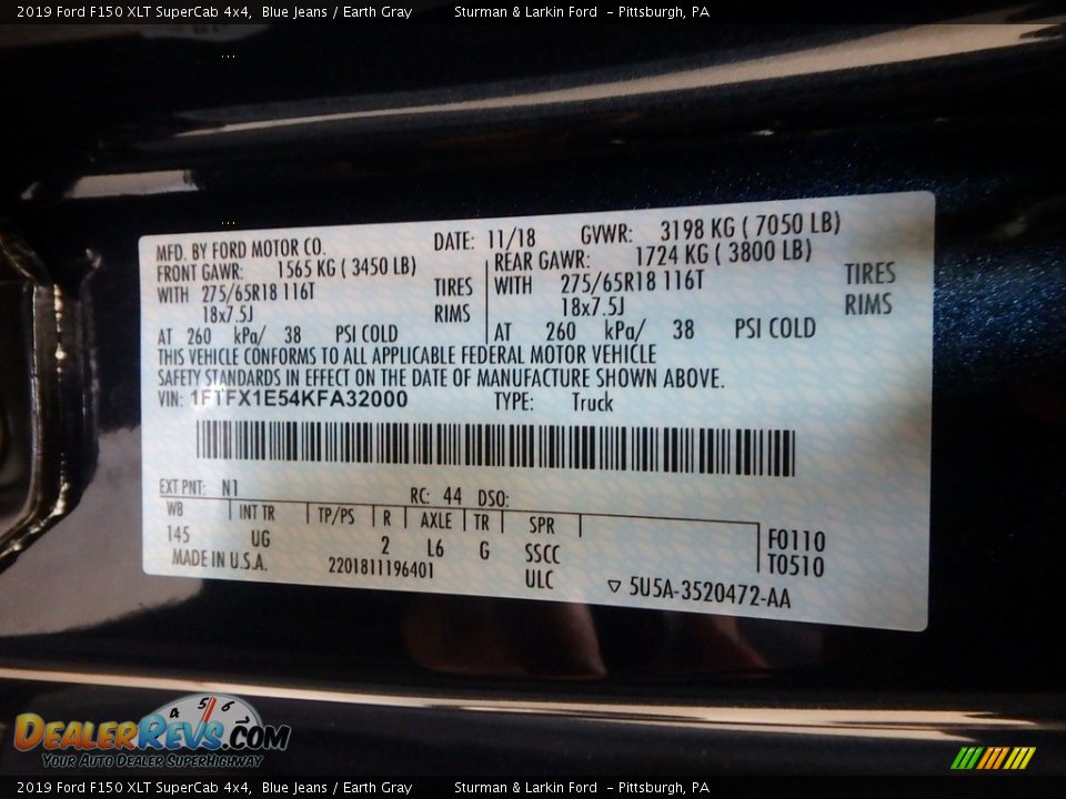 2019 Ford F150 XLT SuperCab 4x4 Blue Jeans / Earth Gray Photo #11
