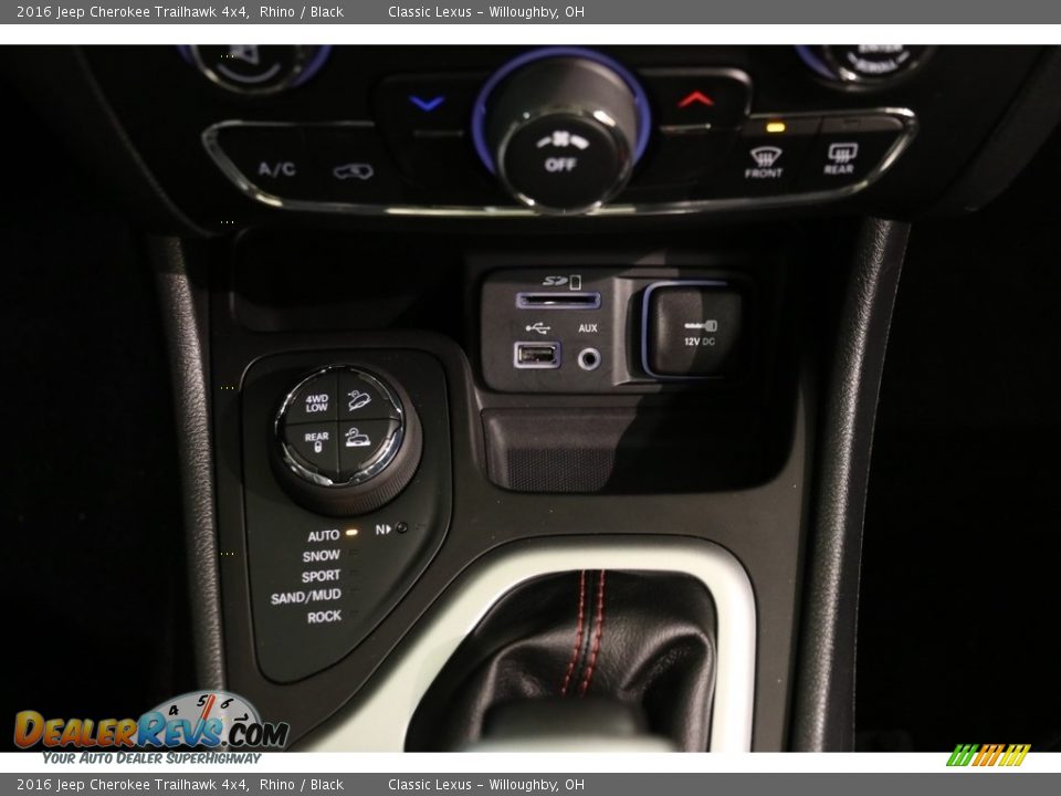 2016 Jeep Cherokee Trailhawk 4x4 Rhino / Black Photo #17
