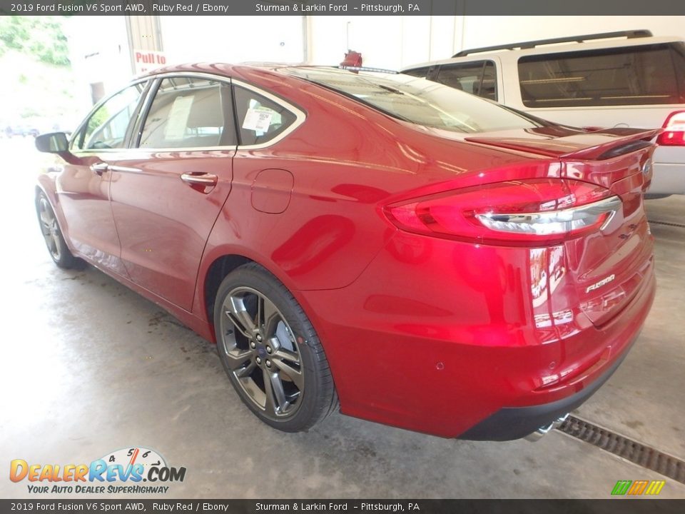 2019 Ford Fusion V6 Sport AWD Ruby Red / Ebony Photo #4