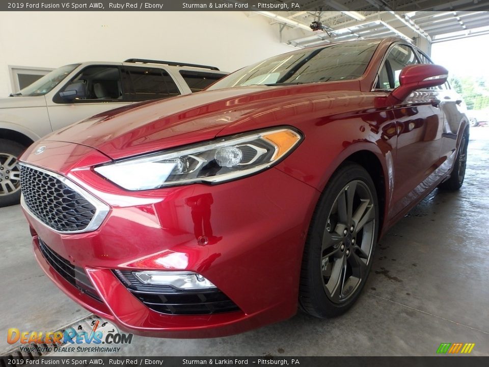 2019 Ford Fusion V6 Sport AWD Ruby Red / Ebony Photo #5