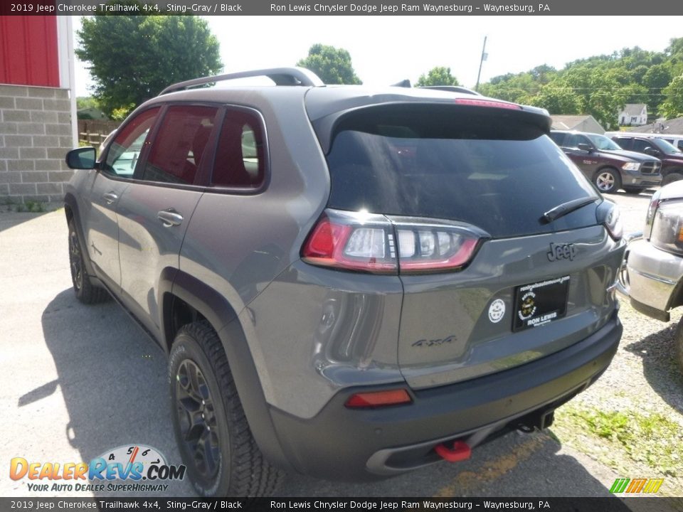 2019 Jeep Cherokee Trailhawk 4x4 Sting-Gray / Black Photo #3