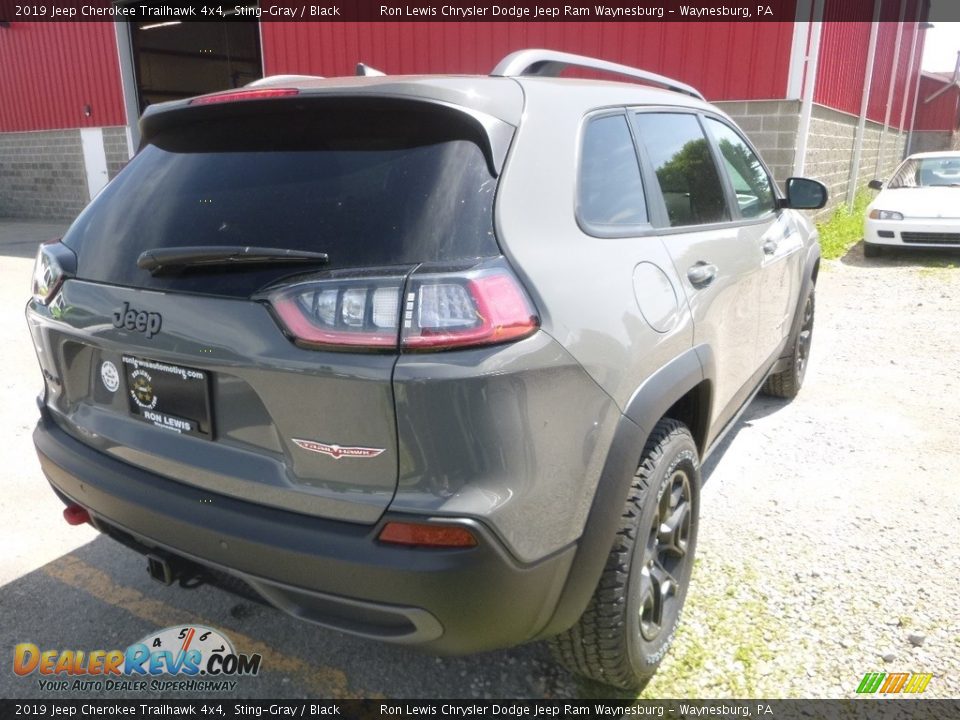 2019 Jeep Cherokee Trailhawk 4x4 Sting-Gray / Black Photo #5
