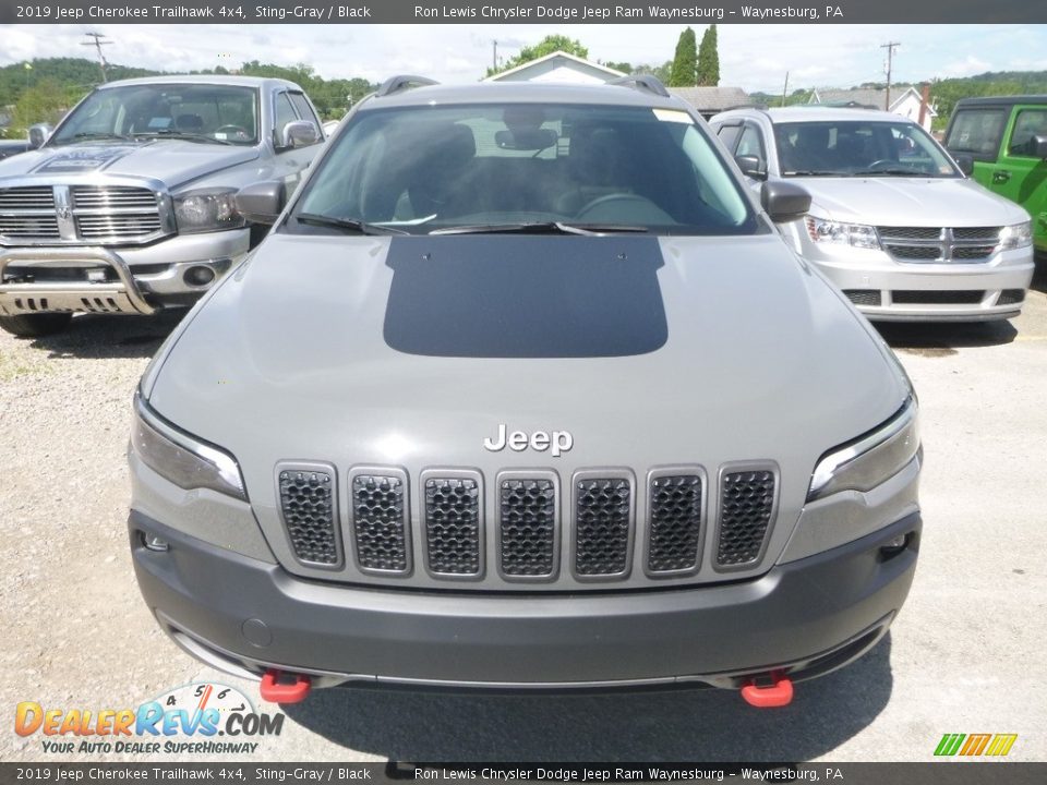 2019 Jeep Cherokee Trailhawk 4x4 Sting-Gray / Black Photo #8