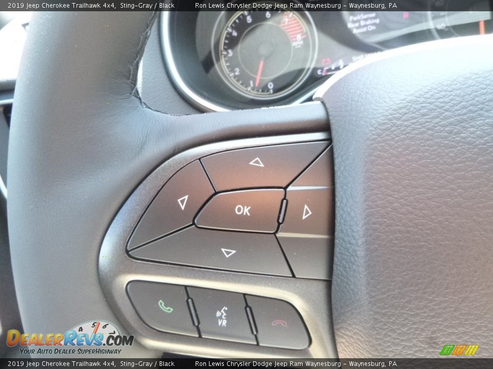 2019 Jeep Cherokee Trailhawk 4x4 Sting-Gray / Black Photo #18
