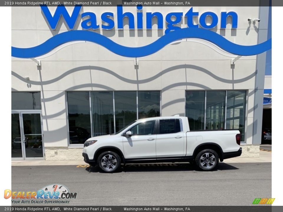 2019 Honda Ridgeline RTL AWD White Diamond Pearl / Black Photo #1