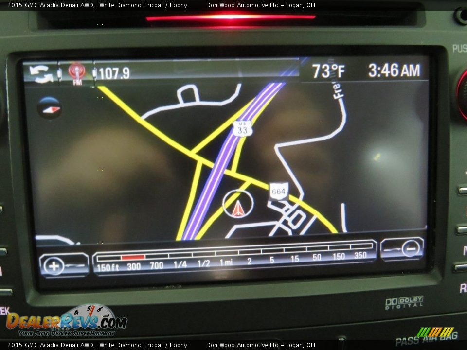 2015 GMC Acadia Denali AWD White Diamond Tricoat / Ebony Photo #4