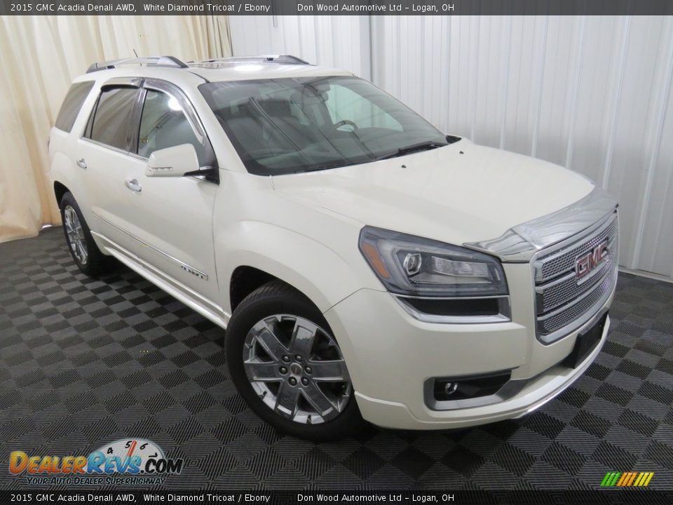 2015 GMC Acadia Denali AWD White Diamond Tricoat / Ebony Photo #7