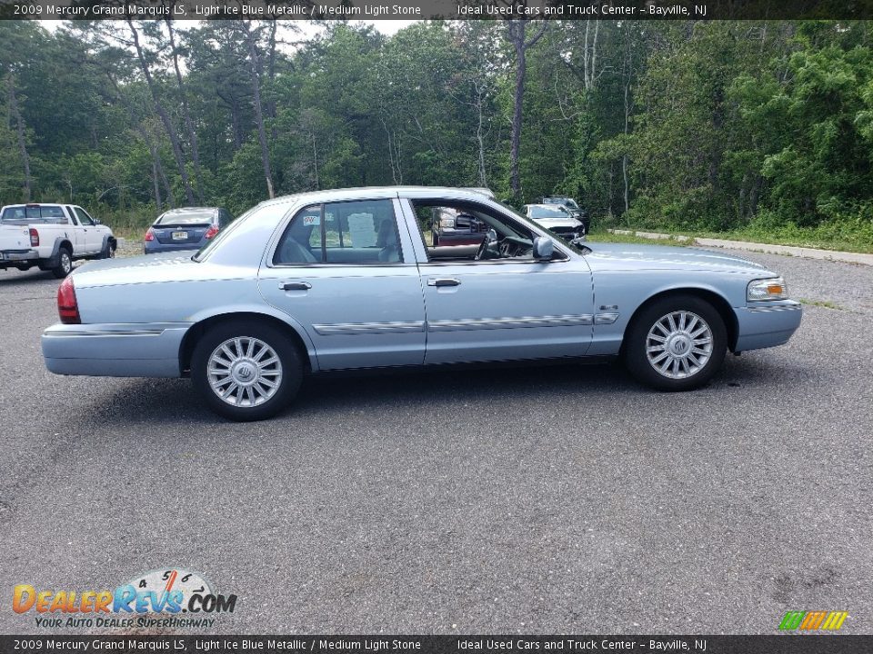 2009 Mercury Grand Marquis LS Light Ice Blue Metallic / Medium Light Stone Photo #7