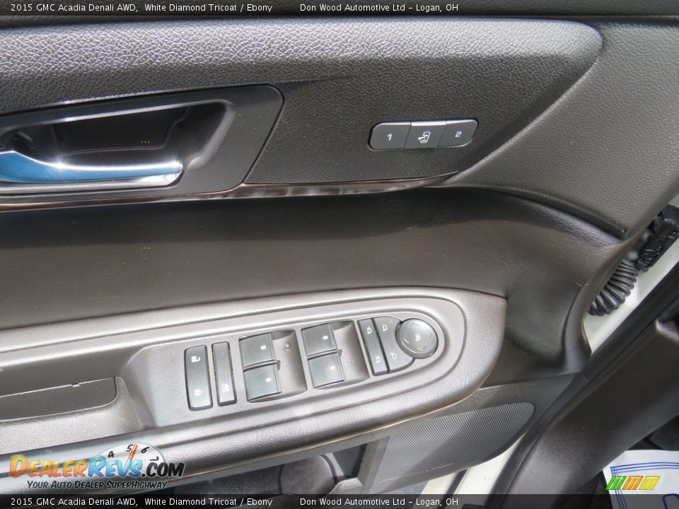 2015 GMC Acadia Denali AWD White Diamond Tricoat / Ebony Photo #21