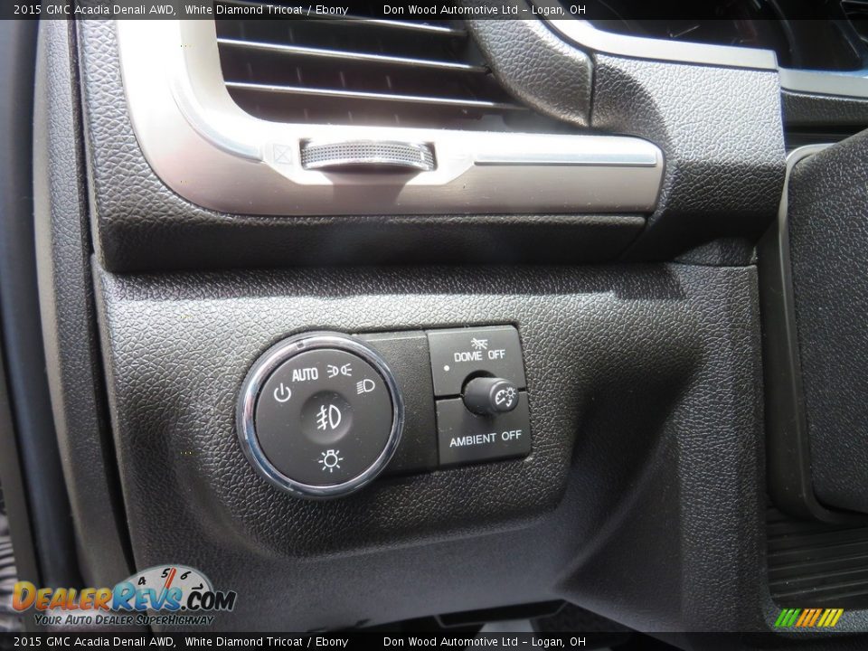 2015 GMC Acadia Denali AWD White Diamond Tricoat / Ebony Photo #22