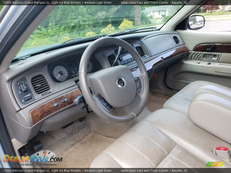 2009 Mercury Grand Marquis LS Light Ice Blue Metallic / Medium Light Stone Photo #16