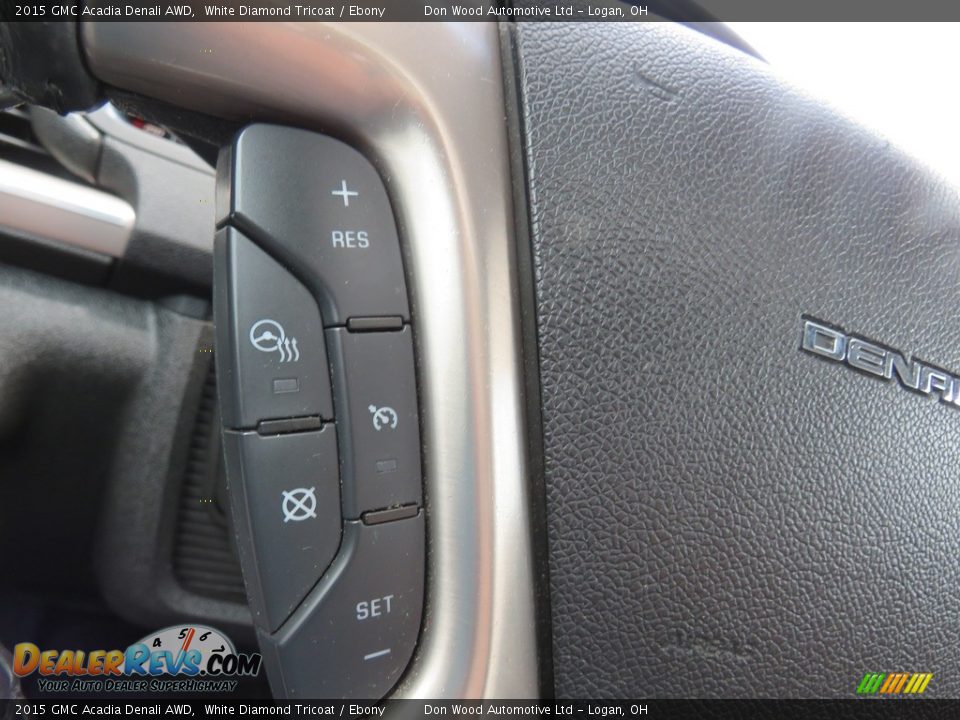 2015 GMC Acadia Denali AWD White Diamond Tricoat / Ebony Photo #27