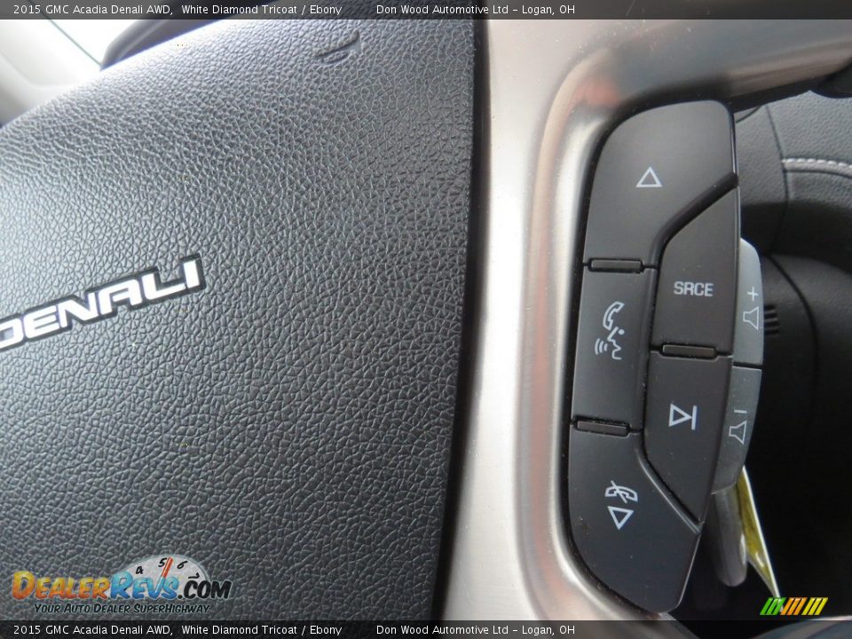 2015 GMC Acadia Denali AWD White Diamond Tricoat / Ebony Photo #28
