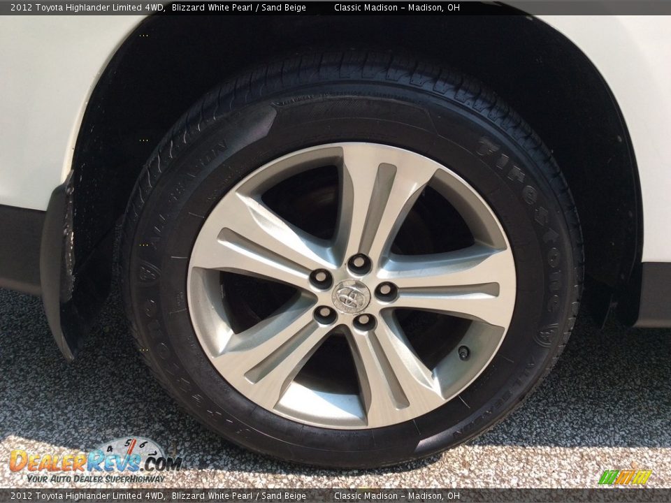 2012 Toyota Highlander Limited 4WD Blizzard White Pearl / Sand Beige Photo #10
