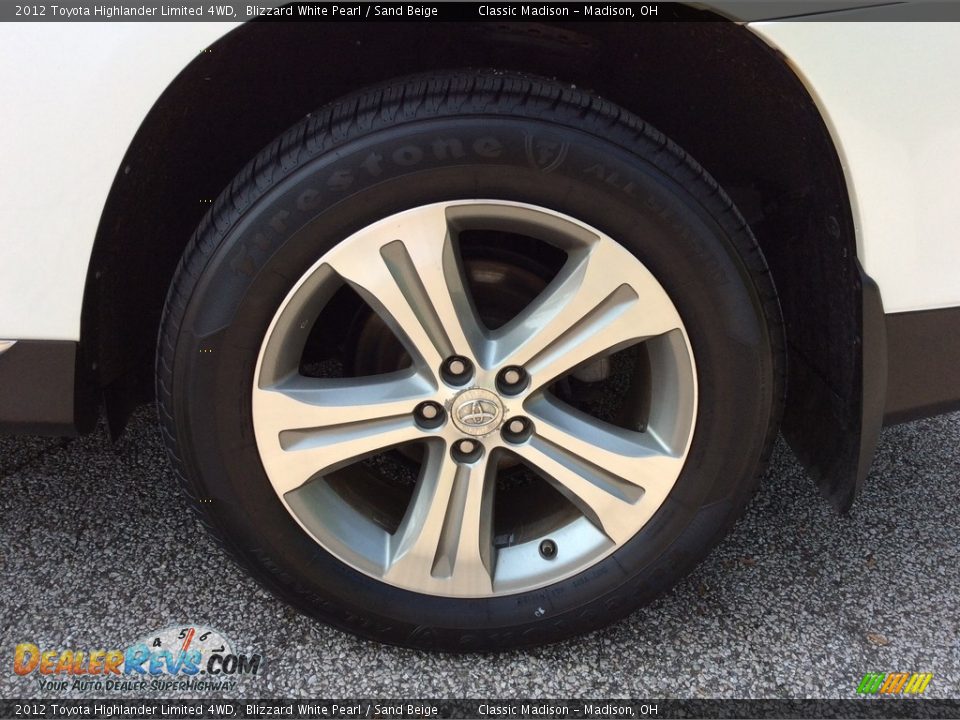 2012 Toyota Highlander Limited 4WD Blizzard White Pearl / Sand Beige Photo #11