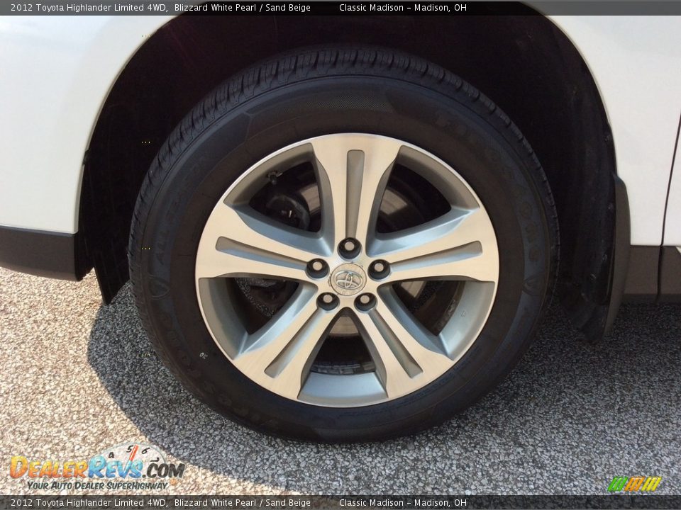 2012 Toyota Highlander Limited 4WD Blizzard White Pearl / Sand Beige Photo #12