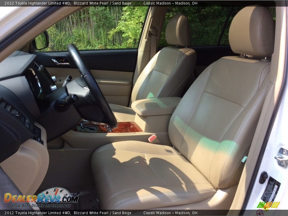 2012 Toyota Highlander Limited 4WD Blizzard White Pearl / Sand Beige Photo #15
