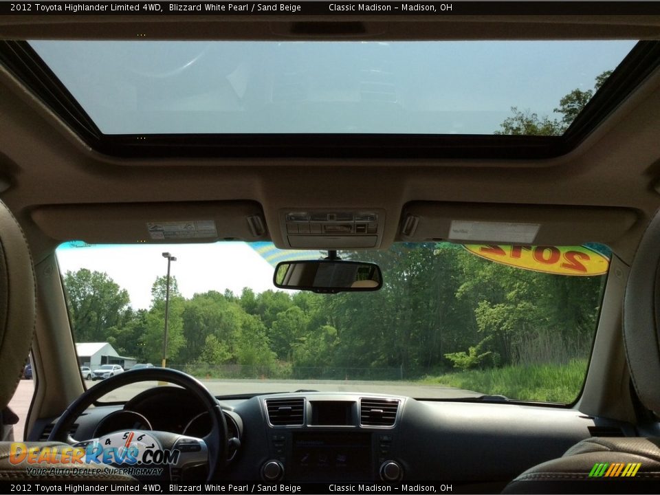 2012 Toyota Highlander Limited 4WD Blizzard White Pearl / Sand Beige Photo #16