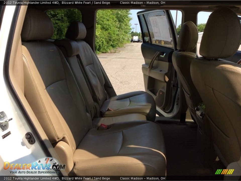 2012 Toyota Highlander Limited 4WD Blizzard White Pearl / Sand Beige Photo #25