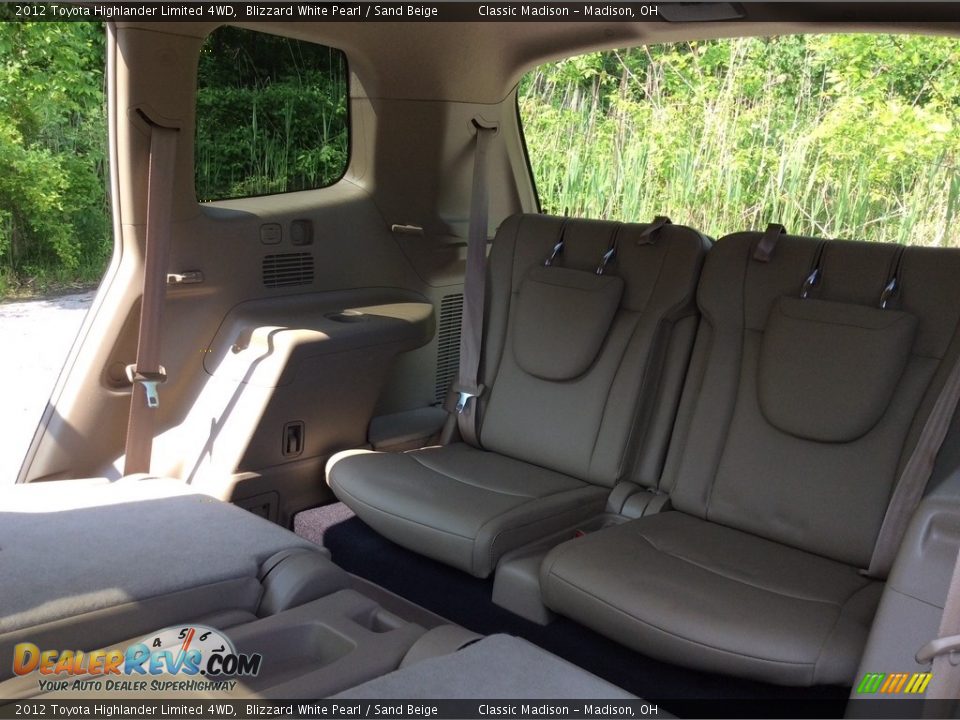 2012 Toyota Highlander Limited 4WD Blizzard White Pearl / Sand Beige Photo #28