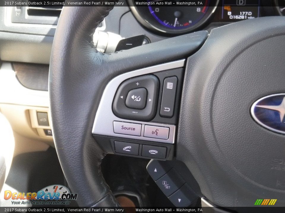 2017 Subaru Outback 2.5i Limited Venetian Red Pearl / Warm Ivory Photo #21